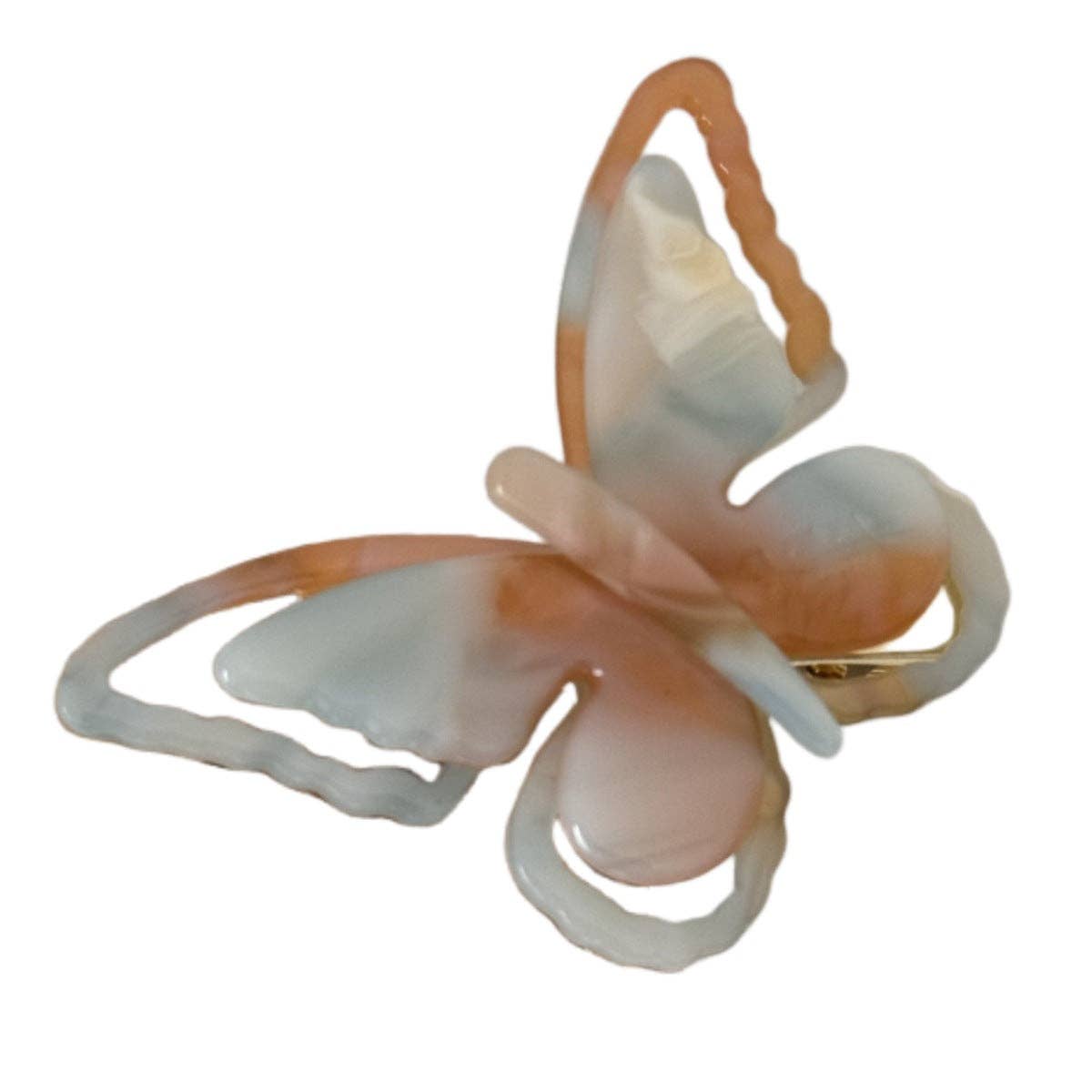Elegant Iridescent Butterfly Acetate Hair Clip DP25E872: C4