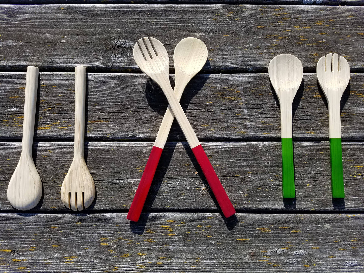 Small Bamboo Server Set: Grass Green
