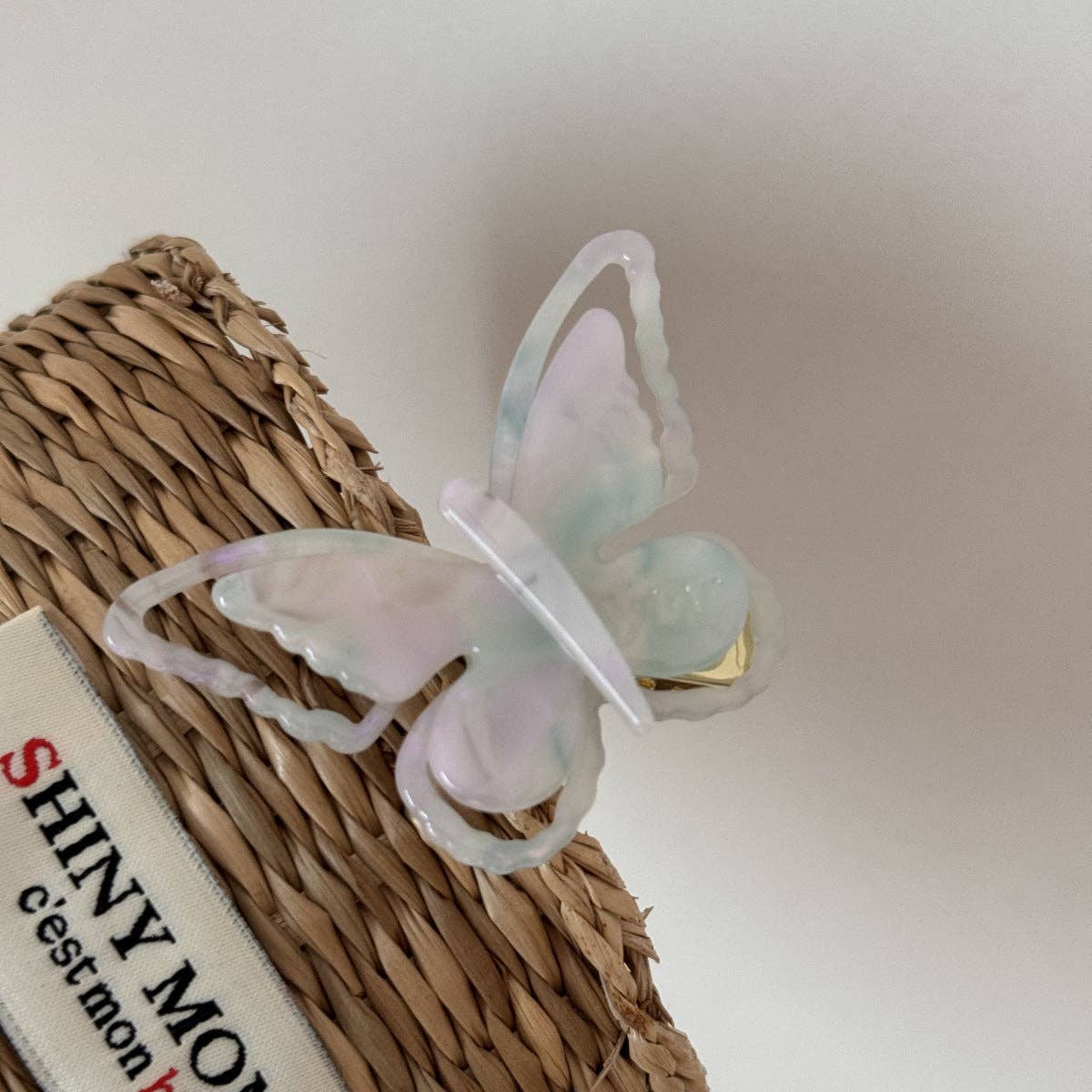 Elegant Iridescent Butterfly Acetate Hair Clip DP25E872: C4