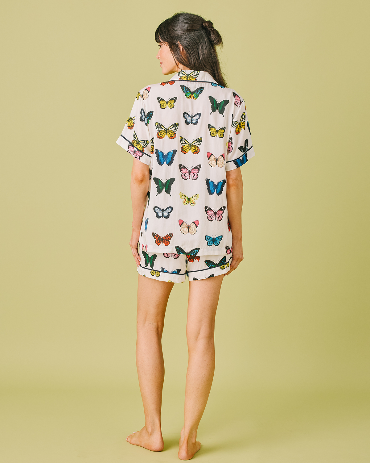 Mariposa Pajama Shorts Set: Multi / L