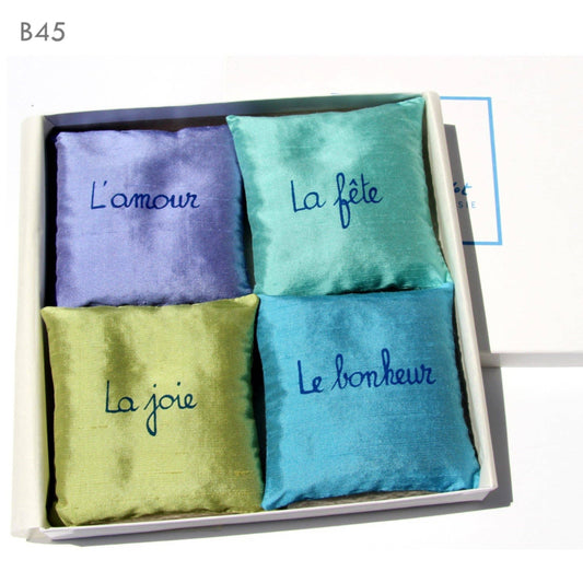 4 silk lavender sachets - 5 color sets - Mothers' Day gift: B45