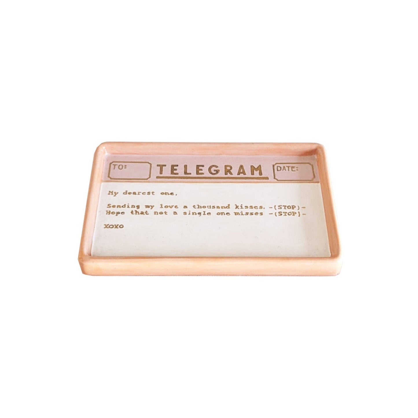 Love Letters Trays: Pink and Coral / Letter