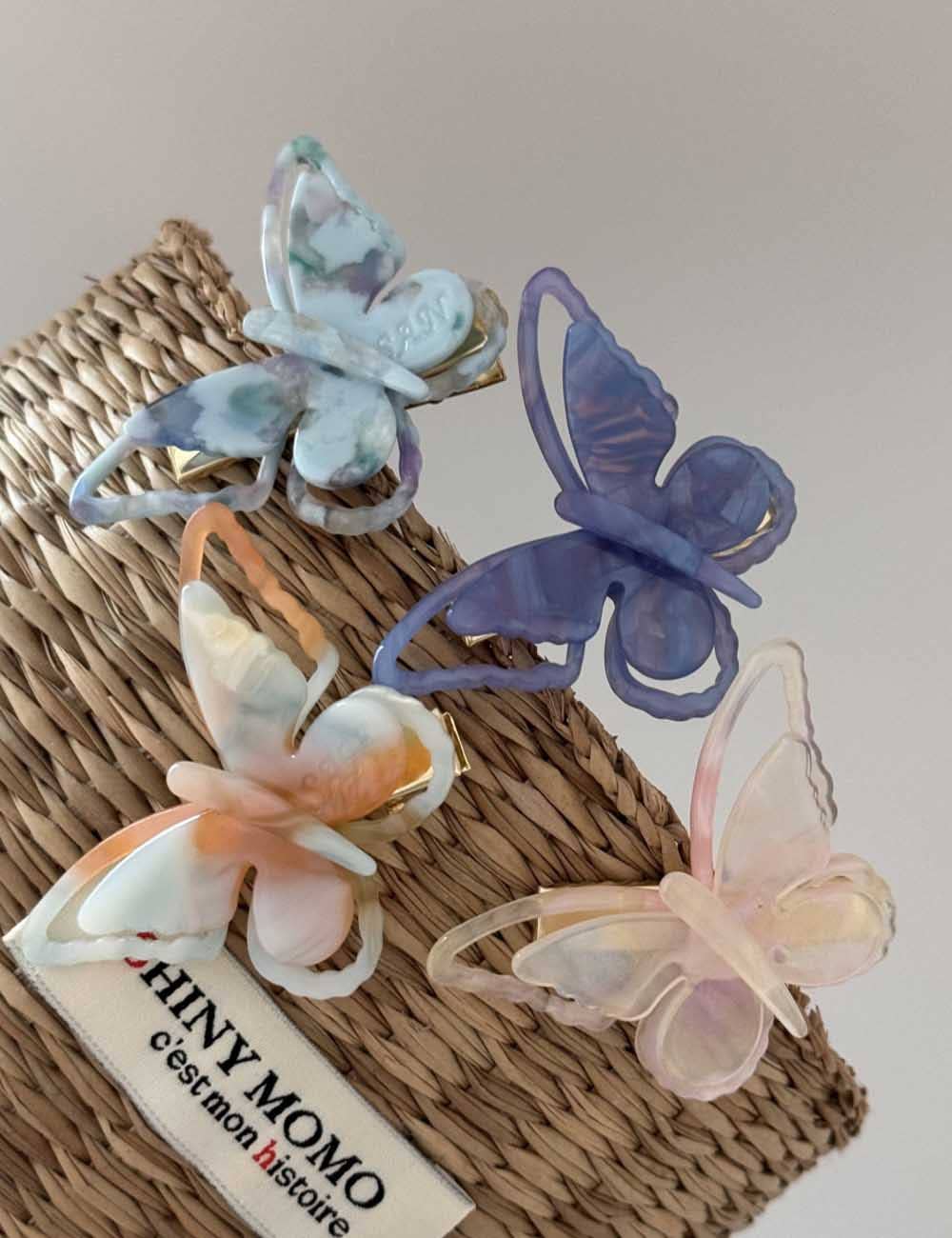 Elegant Iridescent Butterfly Acetate Hair Clip DP25E872: C4