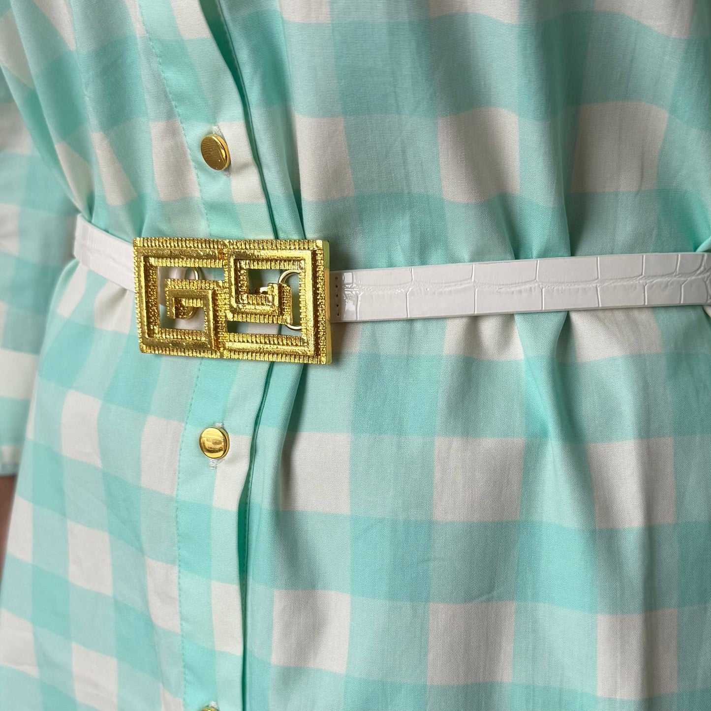 Thin Crocodile Leather Belt