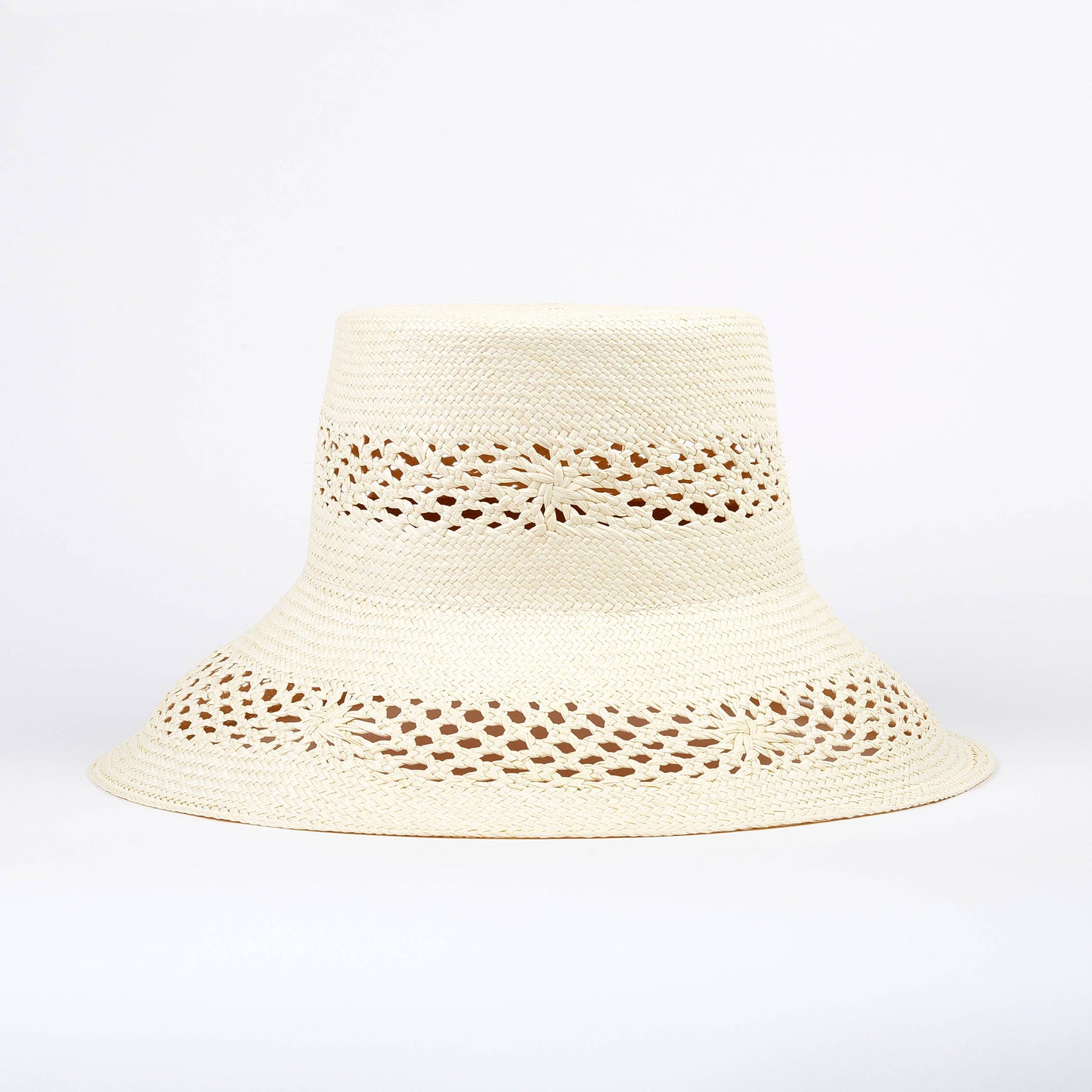 Rose Summer Bucket Hat - Limited Edition Straw Panama Hat: Small