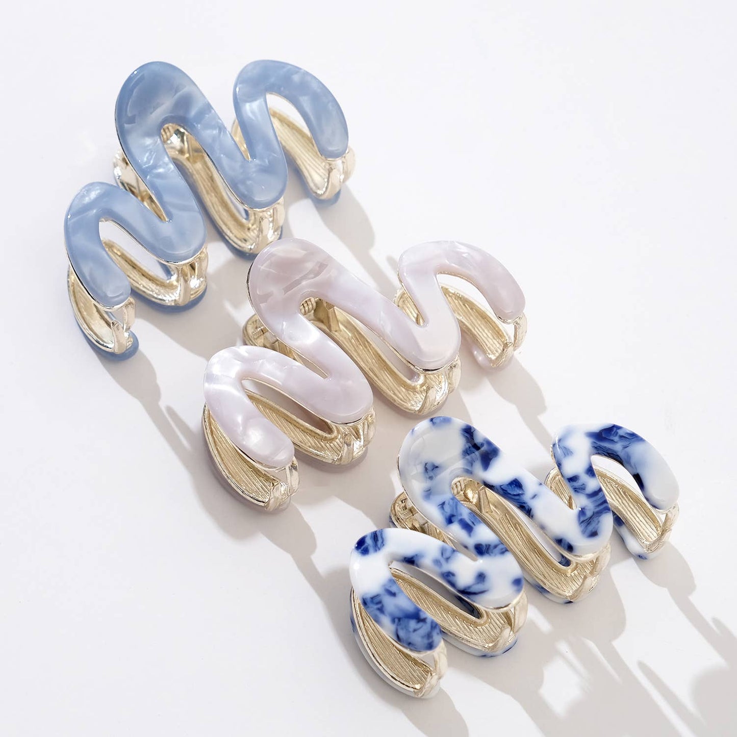 Willow Mini Coastal Metal Squiggle Claw Clip - Mini: Assorted