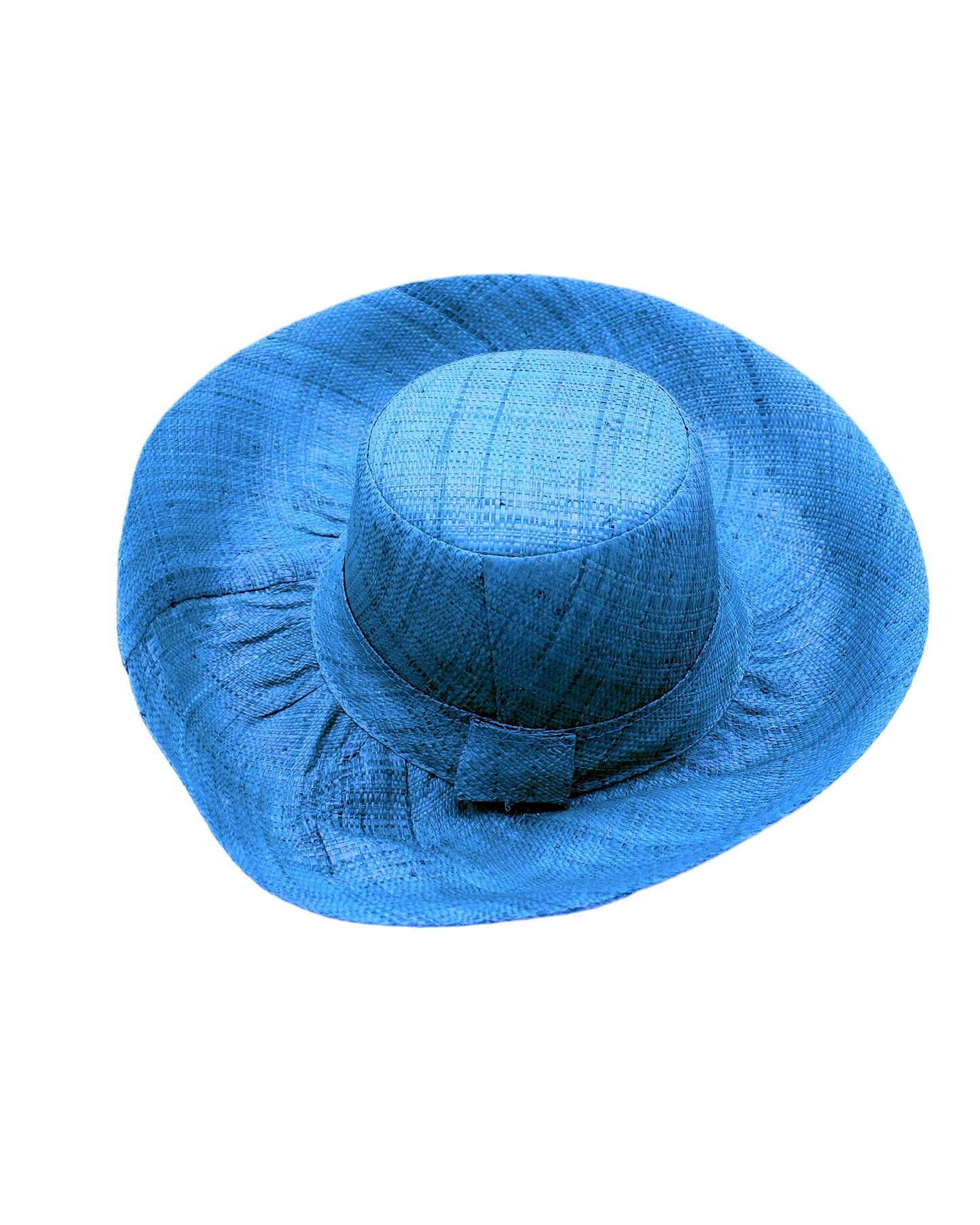 Monica 5" & 7" Wide Brim Solid Color Packable Straw Sun Hats: Natural / 7 Inch