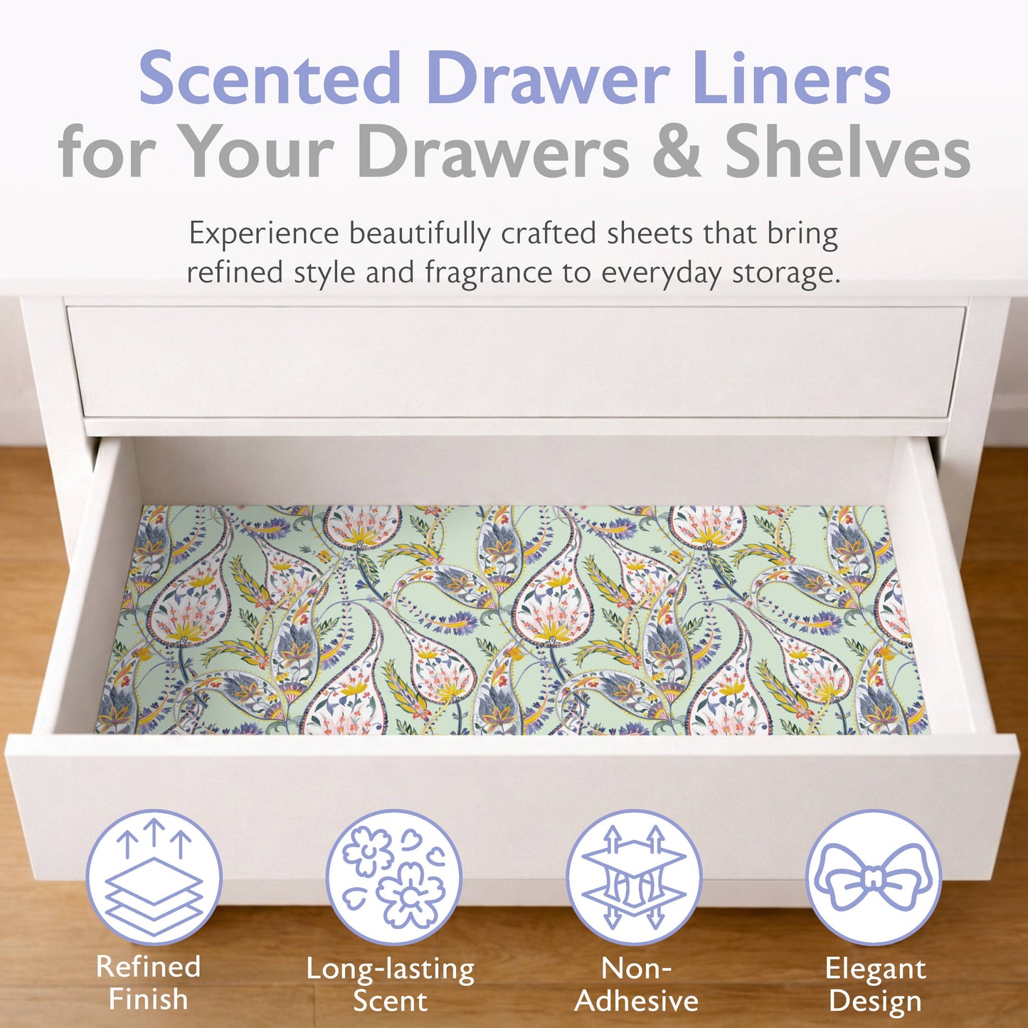 Scented Drawer Liners - Botanical Dreams (6 Sheets)