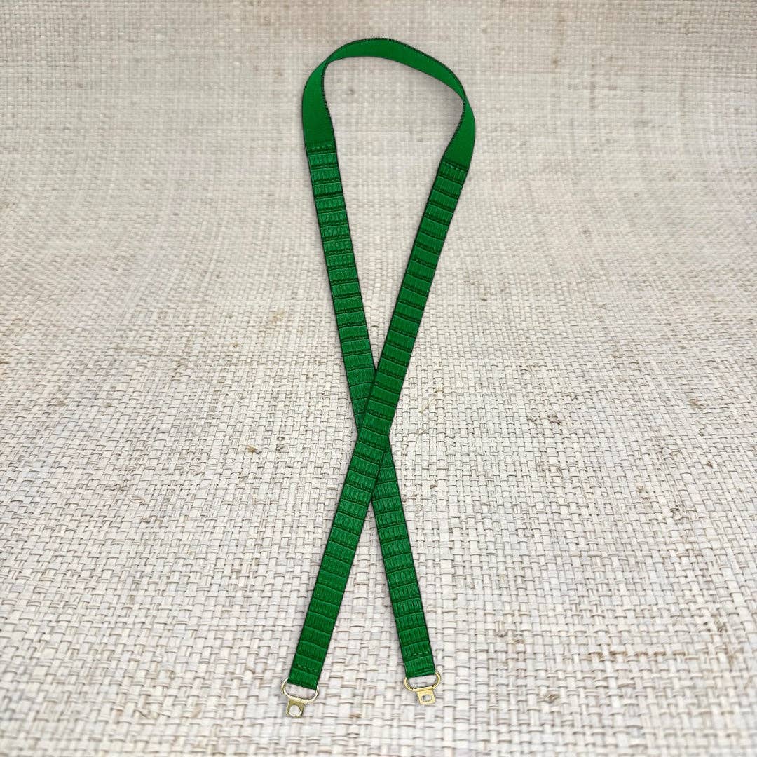Thin Green Crocodile Leather Belt: 0