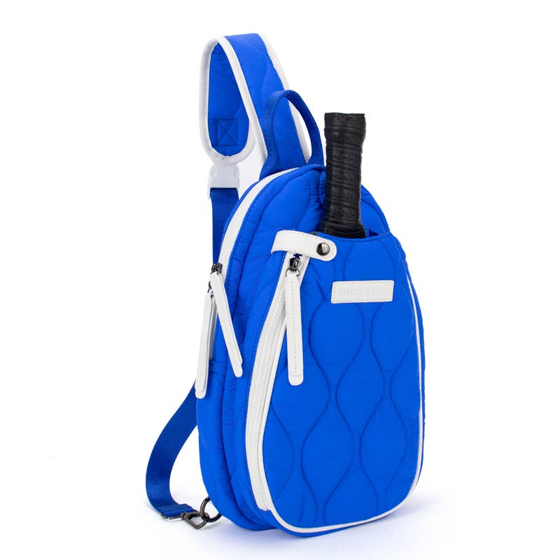 Pickleball Courtside Sling - Electric Blue / White