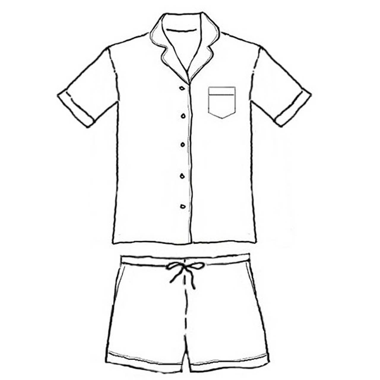 Lotta Love Short Sleeve Shorty Pajamas: L