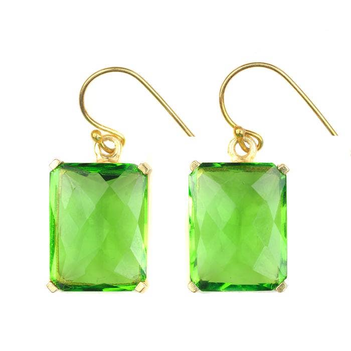 Pandora Earring - (11 Gemstone Options): Amethyst Quartz