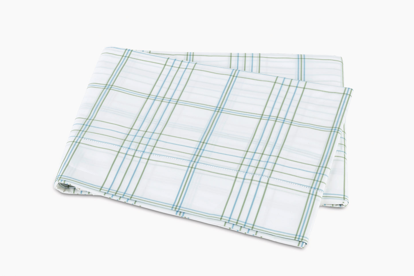 Matouk August Plaid Flat Sheet