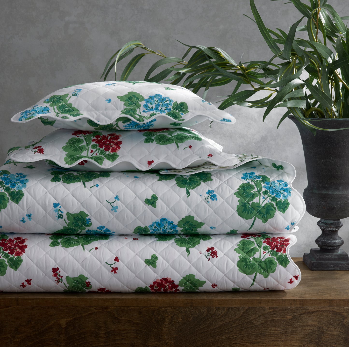 Matouk Geranium Quilted Quilt