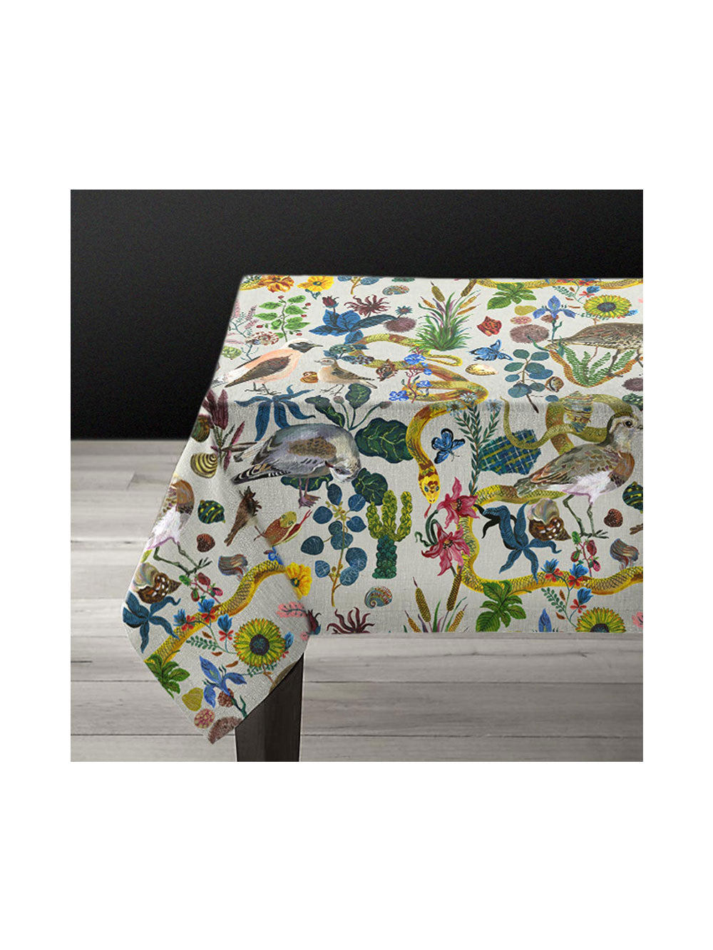 Avenida Home Nathalie Lété Birds in the Dunes large linen tablecloth