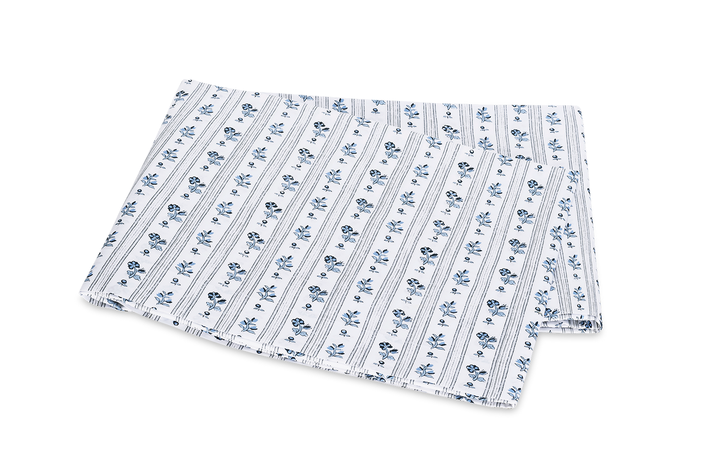 Matouk Cabanon Stripe Flat Sheet - Blue