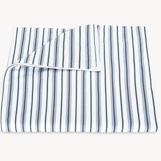 Matouk Calypso Duvet Cover in Prussian Blue