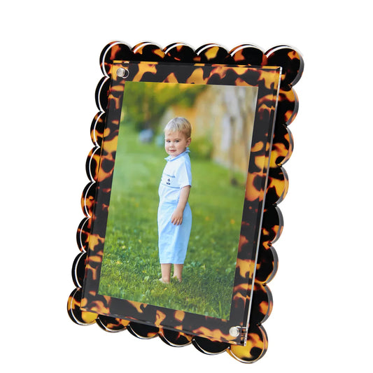 Tortoise Scalloped Picture Frame