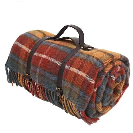 Highland Tweed Tartan Roll-Up Travel Blanket ~ Antique Buchanan ~