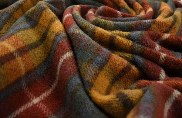 Highland Tweed Tartan Roll-Up Travel Blanket ~ Antique Buchanan ~