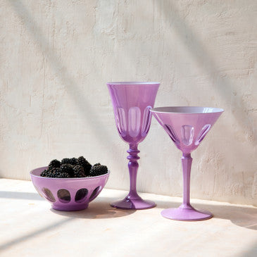 Rialto Glass Martini Set/2, Lupine