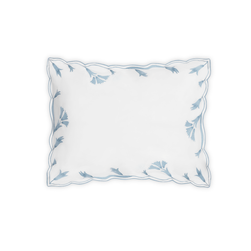 Matouk Marcella Sham in Hazy Blue - Boudoir