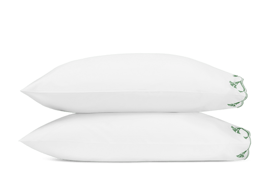 Matouk Marcella Pillowcase - Pair in Clover - King