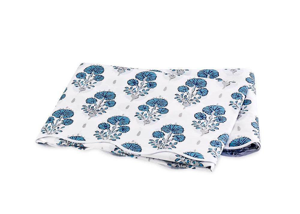 Matouk Joplin Flat Sheet in Mineral Blue - King