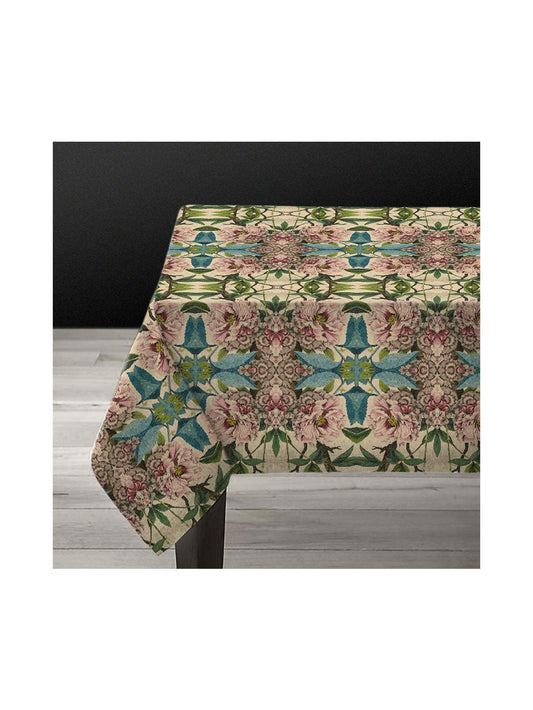 Avenida Home PATCH NYC Peonies large linen tablecloth