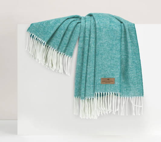 Spruce Herringbone Throw