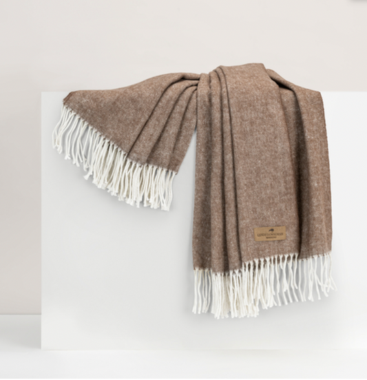 Chocolate Herringbone Throw