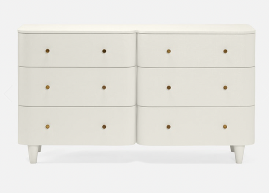 Olivia Dresser - Faux White Raffia