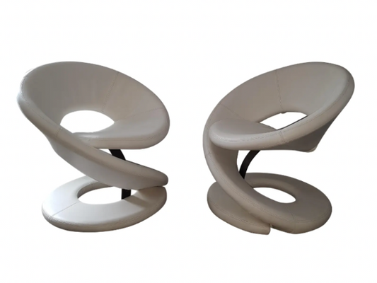 Louis Durot Spiral Chairs - Pair