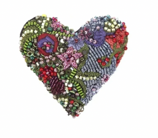 Blooming Heart Brooch Pin