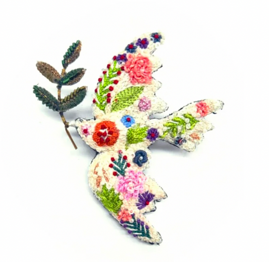 Peace Bird Brooch Pin