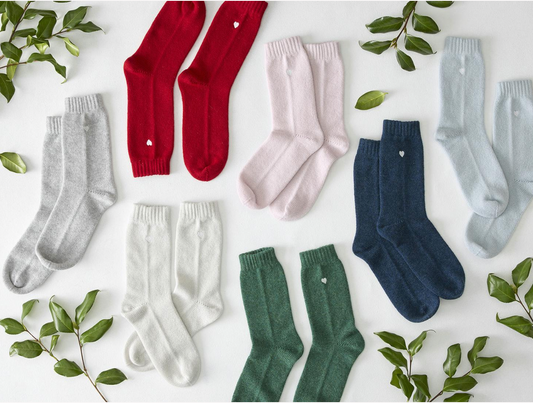 Cashmere Heart Socks