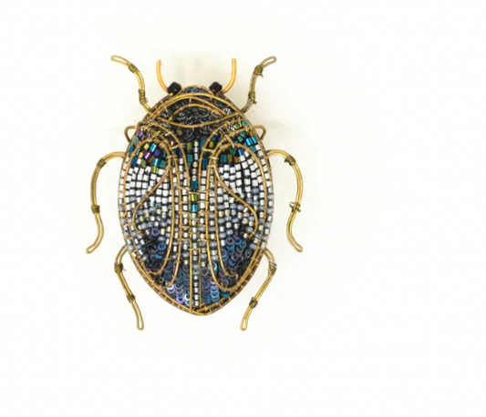 Jeweled Scarab Beetle Brooch