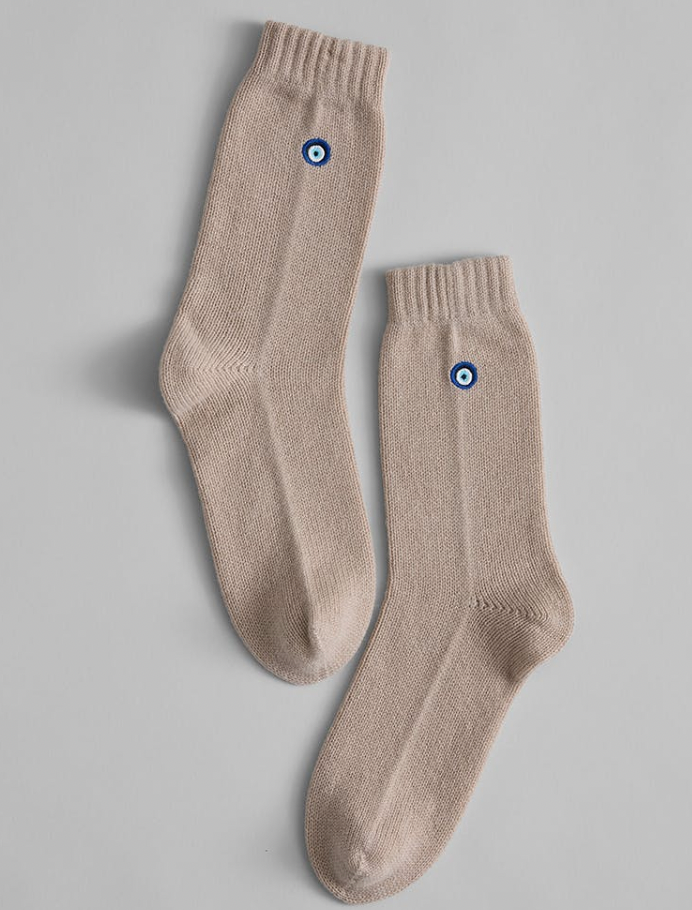 Evil Eye Cashmere Socks