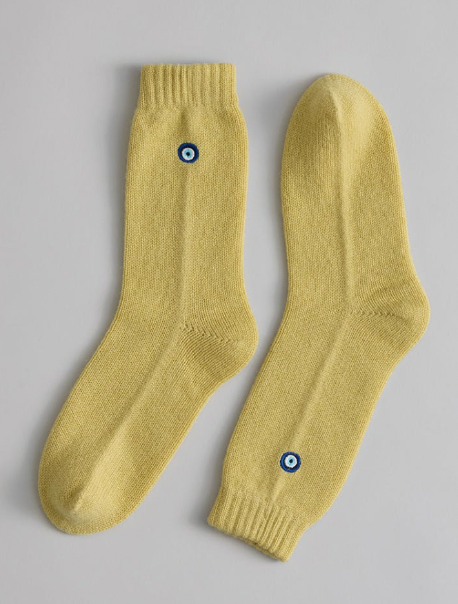 Evil Eye Cashmere Socks