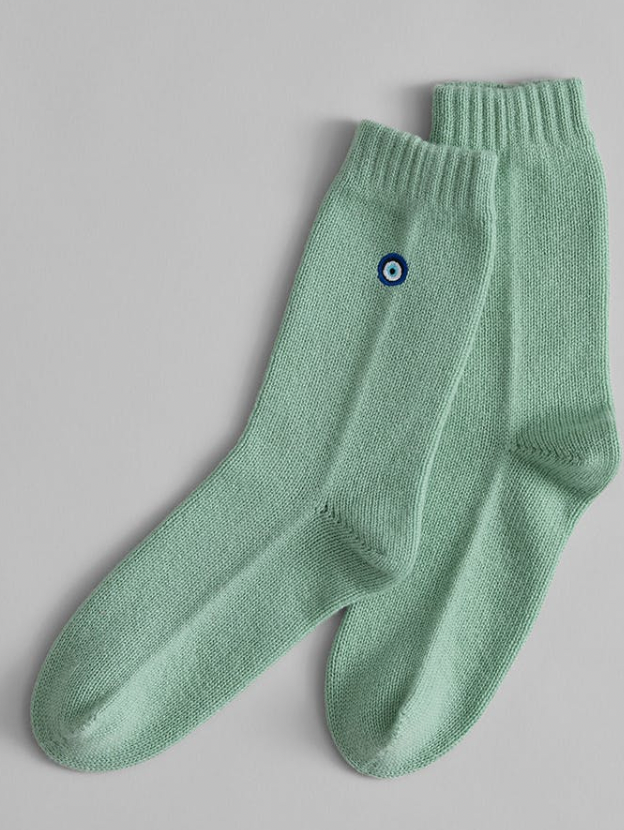 Evil Eye Cashmere Socks