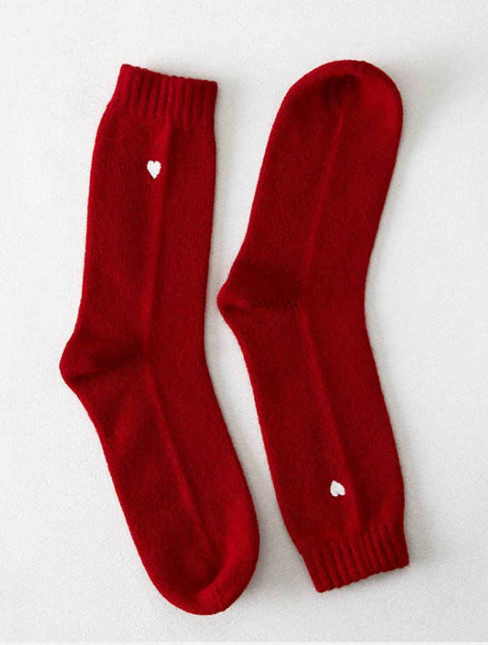 Cashmere Heart Socks