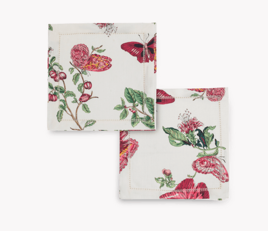 Baudin Butterfly Cocktail Napkins - Set of Four