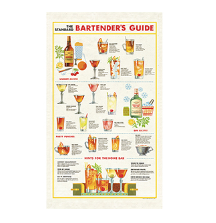 Bartender's Guide Tea Towel