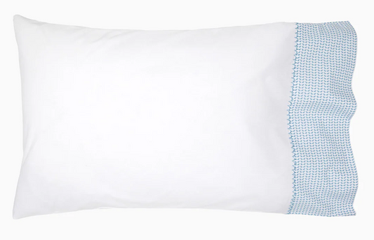 Cinde Cuff Light Indigo Organic Sheet Cases (Set of 2)