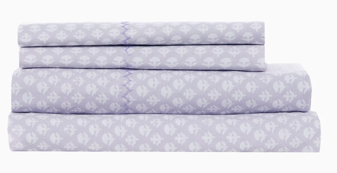 John Robshaw Bindi Lavender Organic Sheet Set