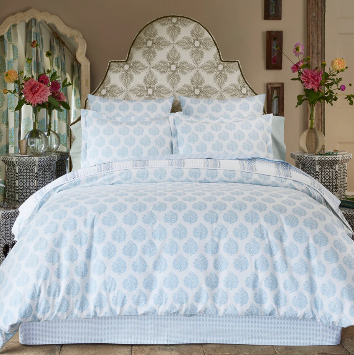 John Robshaw Mali Light Indigo Organic Sham