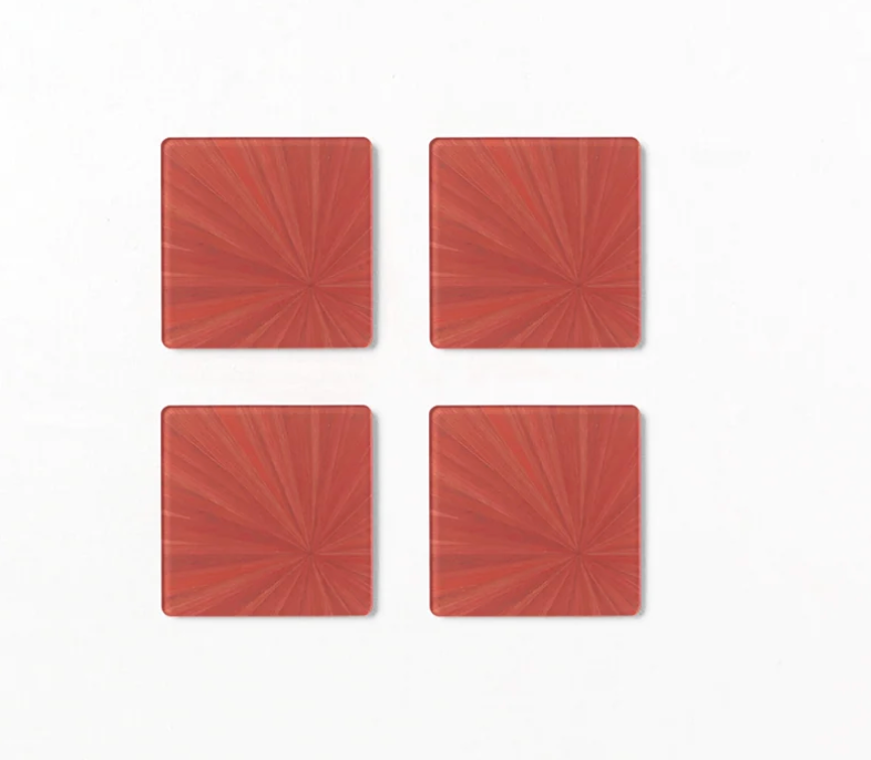Soleil Coasters in Coral