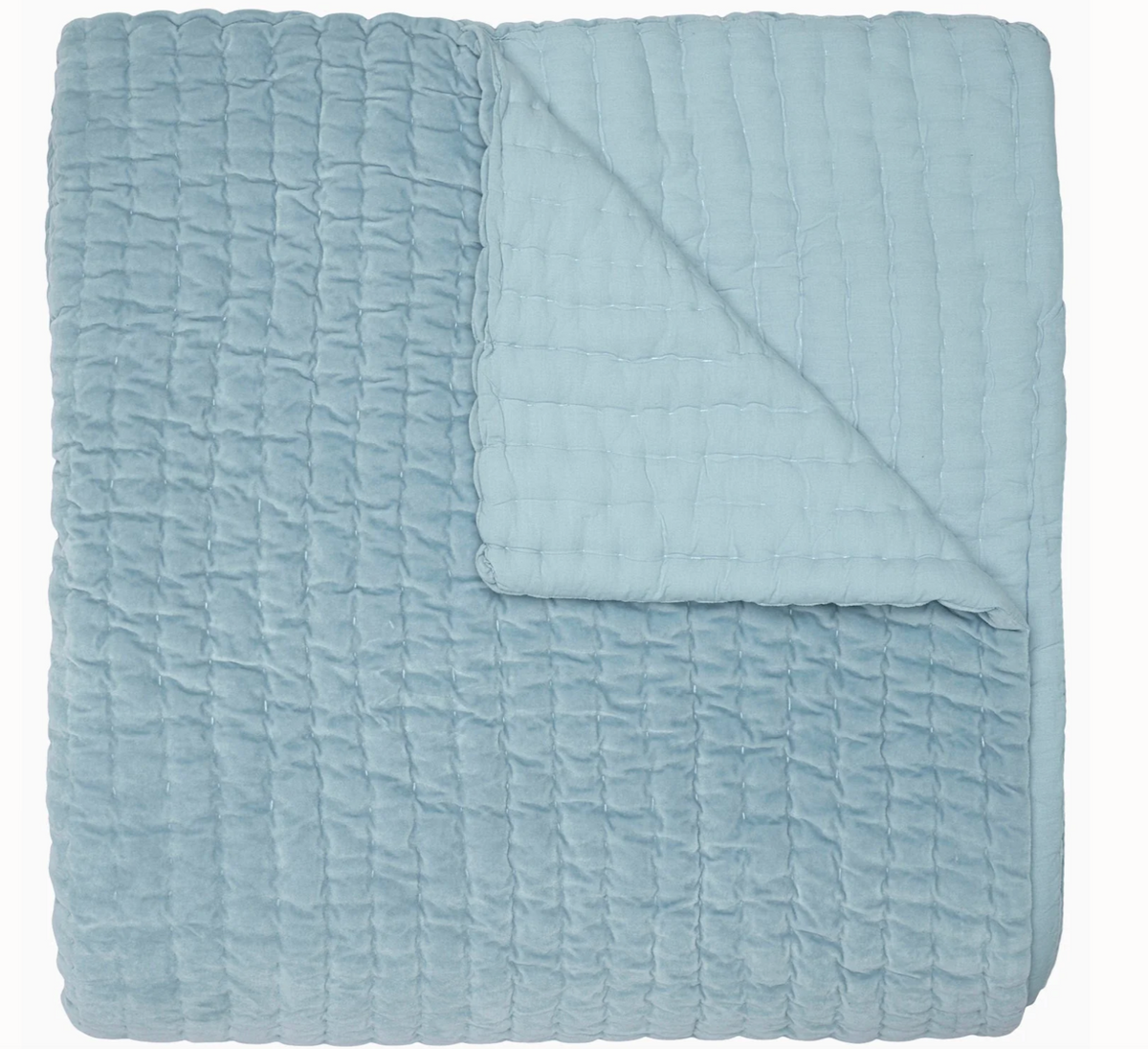 John Robshaw Velvet Light Indigo Quilt