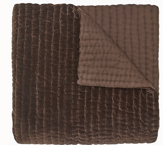 John Robshaw Velvet Coffee Quilt