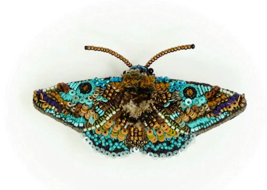 Lanipes Moth Brooch Pin